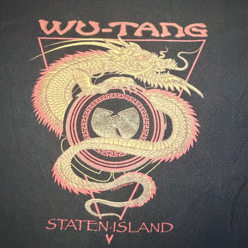 Wu-Tang Clan Staten Island Dragon Graphic T-Shirt‎ Mens Medium Black Cotton